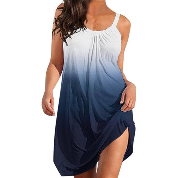 Dresses & Skirts - Summer Dresses for WomenBeach Spring Floral Print Dress Sleeveless Sundress